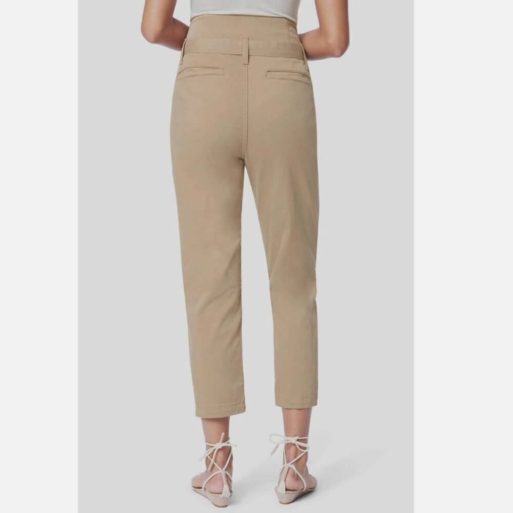 $340 Joe's Women's Beige High Waist Crop Stretch Casual Trousers Pants Size 28 - Picture 2 of 10